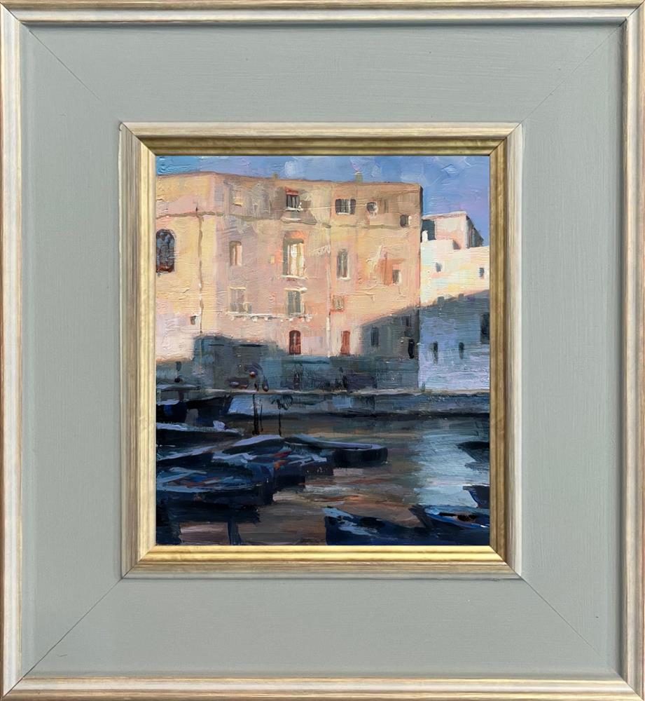 Rachele Dryden-Smith - 'Monopoli Harbour Sun' - Framed Original Artwork