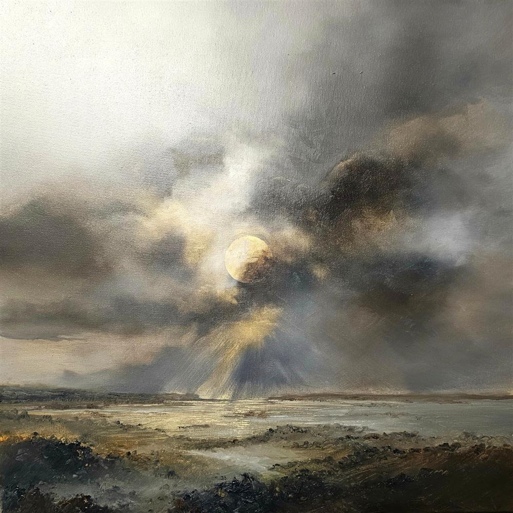 Alison Johnson - 'Moon Fall Over Silence' - Framed Original Artwork