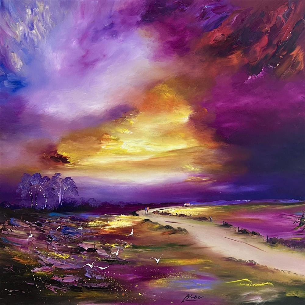 Lillias Blackie -  'Moonlit Fields Of Silver' - Framed Original Artwork