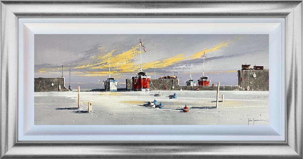 John Horsewell - 'Mooring At Dusk' - Framed Original Artwork