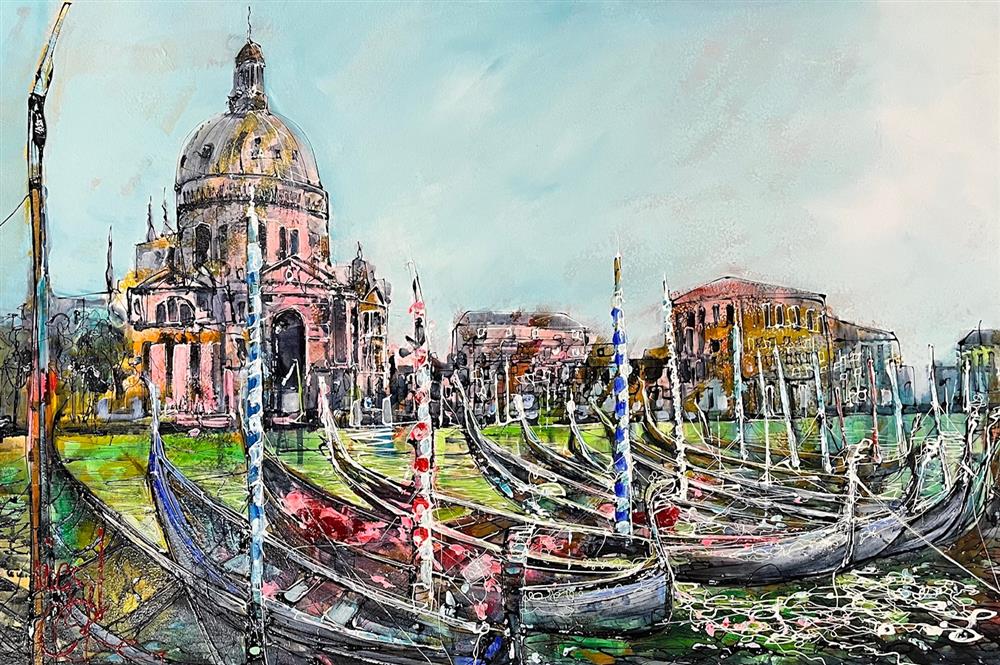 Nigel Cooke - 'Mooring In Venice' - Framed Original Artwork