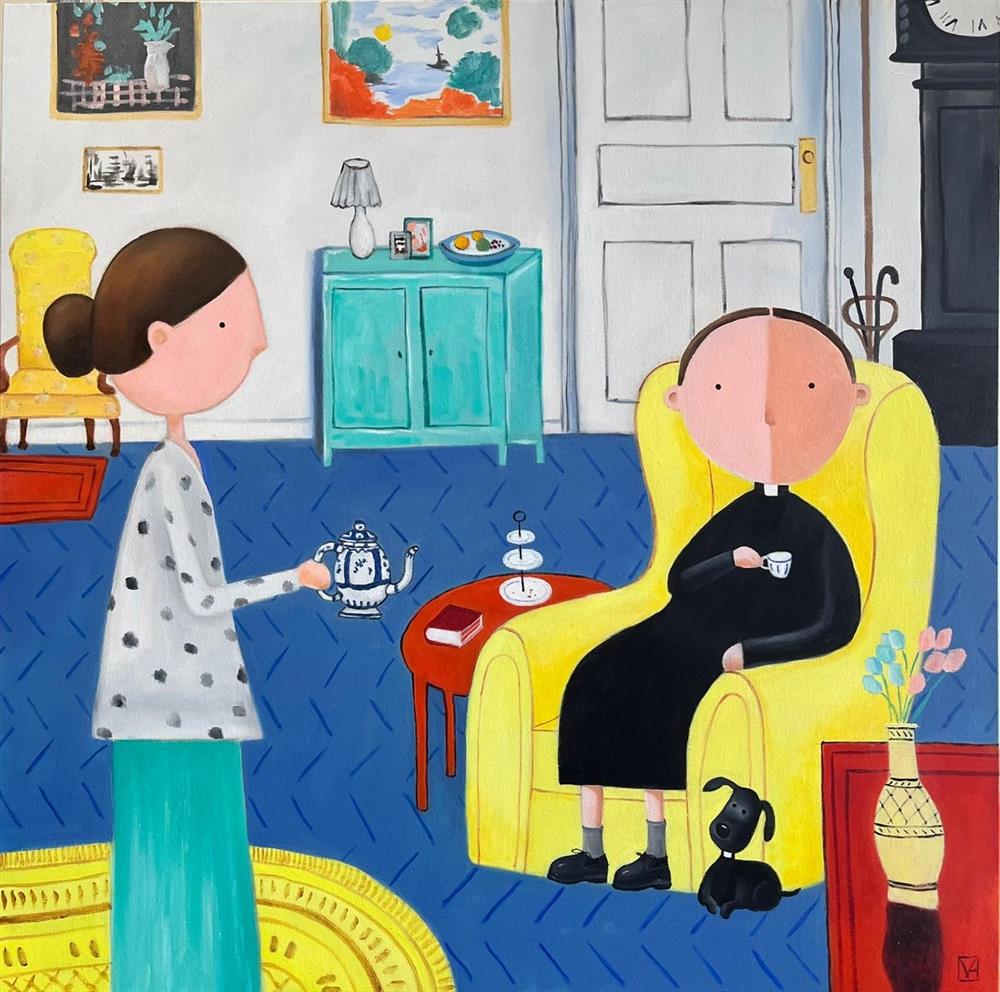 Michael Abrams - 'More Tea Vicar?' - Framed Original Artwork