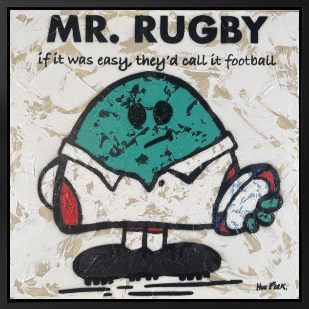 Hue Folk - 'Mr. Rugby' - Framed Original Artwork
