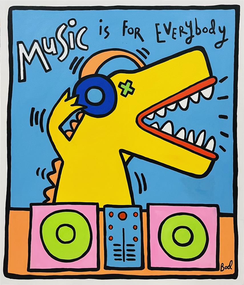 Michael Abrams - 'Music Is For Everybody - Bod Series' - Framed Original Artwork