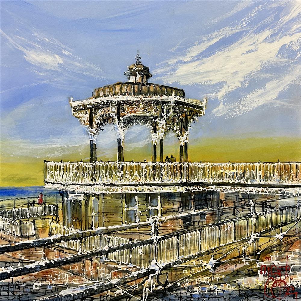 Nigel Cooke - 'Music By The Sea' - Framed Original Artwork