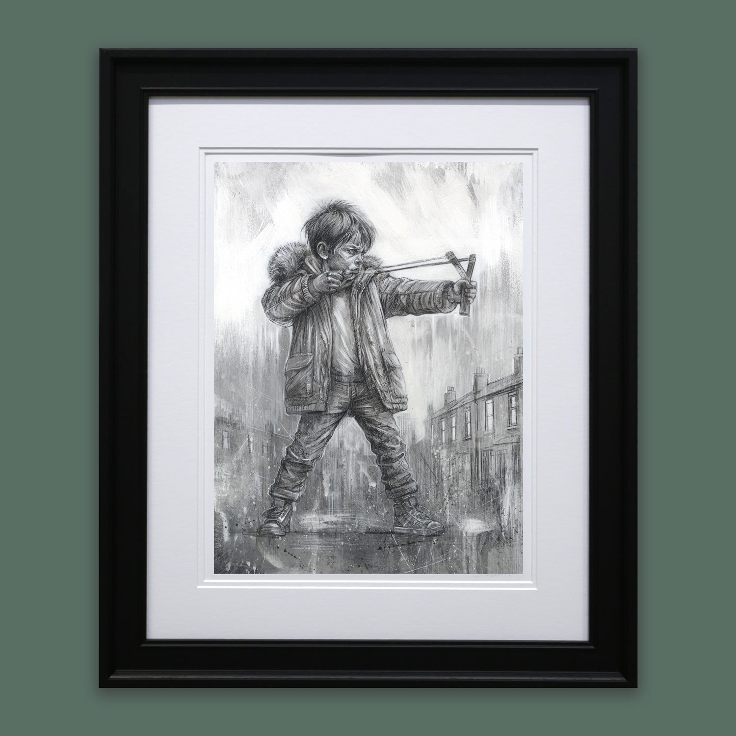 Craig Everett  - 'Boy And Catapult'- Framed Limited Edition