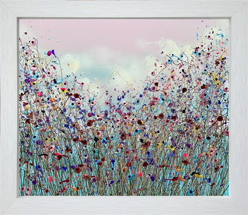 Lisa Pang - 'Nearly Twilight Flowers' - Framed Original Artwork