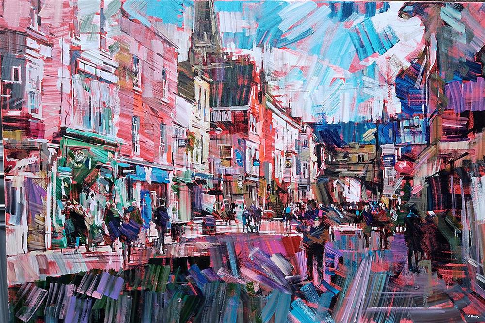 Colin Brown - 'Salisbury Shoppers' - Framed Original Art