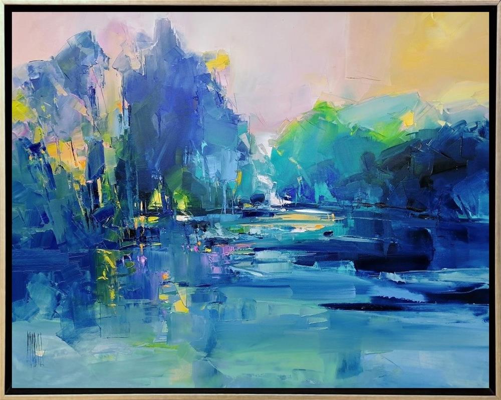 Hervé Lenouvel  'Les Rives De Pac' - Framed Original Artwork
