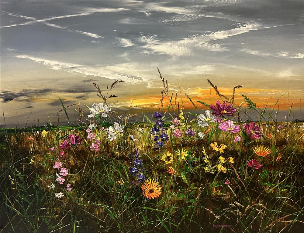 Kimberley Harris - 'Peace At Sunset' - Framed Original Art