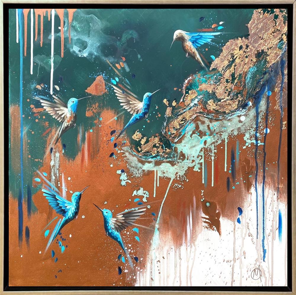 Mellisuga- 'Emerald Feathers' - Framed Original Artwork