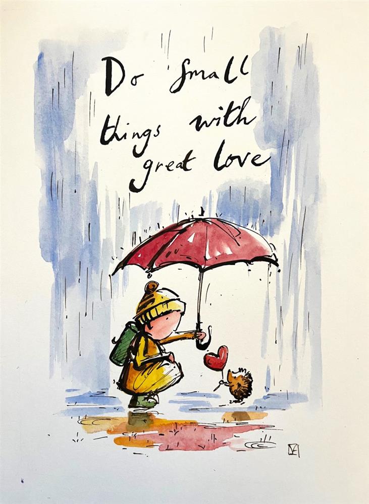 Michael Abrams - 'Do Small Things With Great Love - Sketch' - Framed Original Art