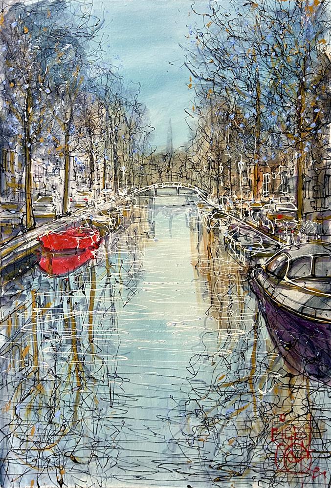 Nigel Cooke - 'River Views' - Framed Original Artwork