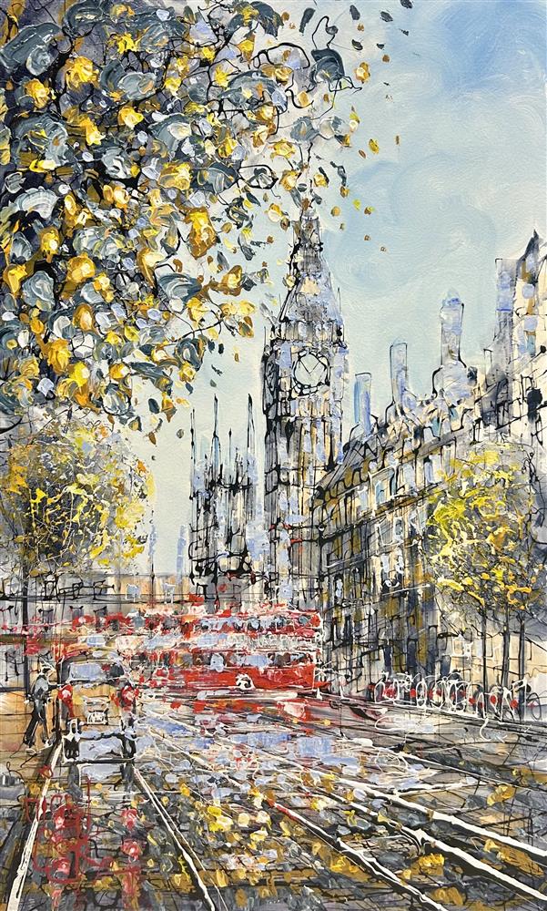 Nigel Cooke - 'Red Route Rush' - Framed Original Artwork