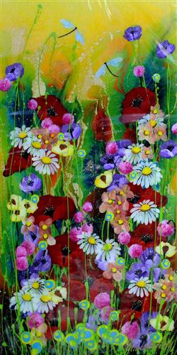 Christopher Bell - 'Floral II' - Unique Glass Resin - Framed Original Artwork