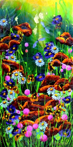 Christopher Bell - 'Floral VI' - Unique Glass Resin - Framed Original Artwork