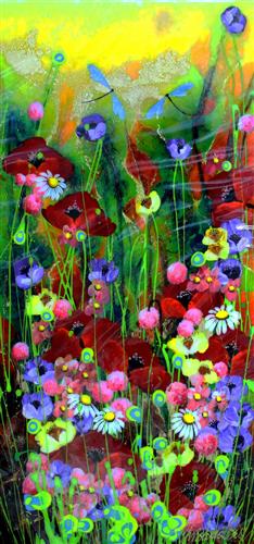 Christopher Bell - 'Floral VIII' - Unique Glass Resin - Framed Original Artwork