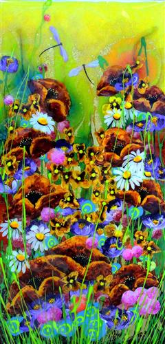 Christopher Bell - 'Floral XI' - Unique Glass Resin - Framed Original Artwork