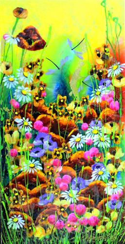 Christopher Bell - 'Floral I' - Unique Glass Resin - Framed Original Artwork