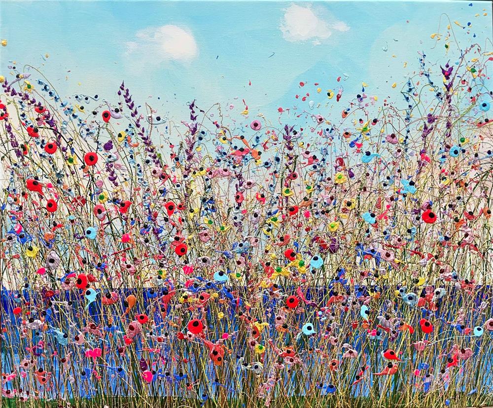 Lisa Pang - 'New Flowers Everywhere' - Framed Original Artwork