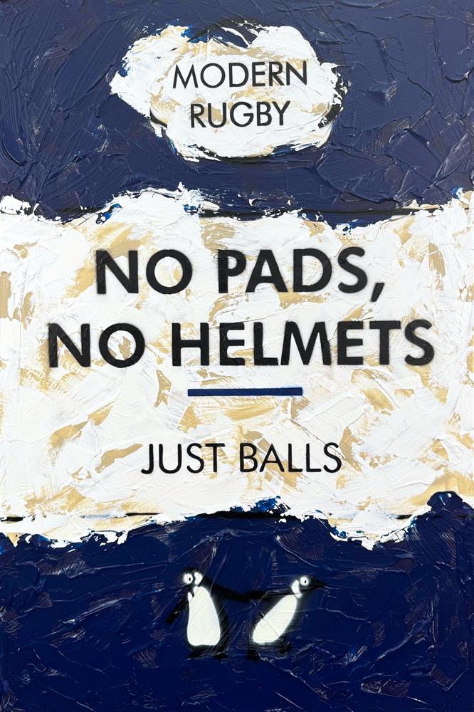 Hue Folk - 'No Pads, No Balls' - Framed Original Art