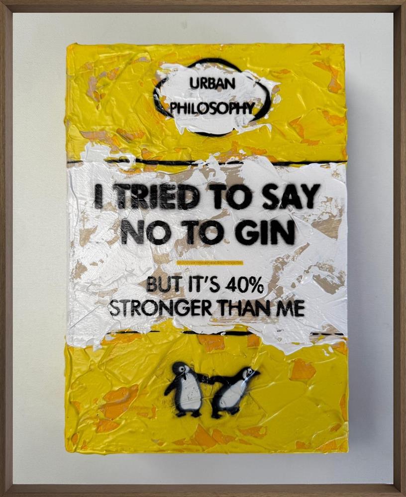 Hue Folk - 'No To Gin - Storybook' - Framed Original Artwork