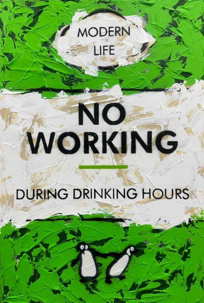 Hue Folk - 'No Working' - Framed Original Artwork