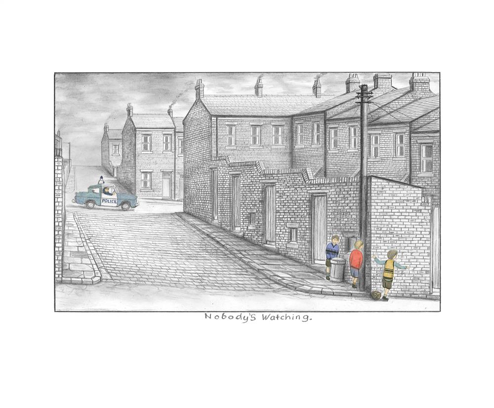 Leigh Lambert - 'Nobody's Watching - Sketch' - Framed Limited Edition