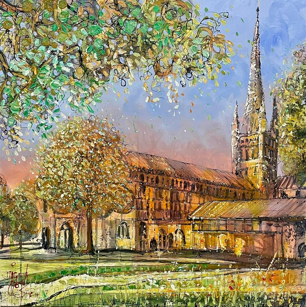 Nigel Cooke - 'Norwich Cathedral' - Framed Original Artwork
