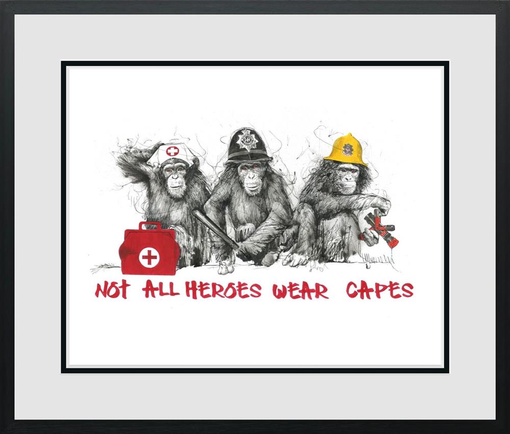Scott Tetlow - 'Not All Heroes Wear Capes - Miniature' -  Framed  Limited Edition
