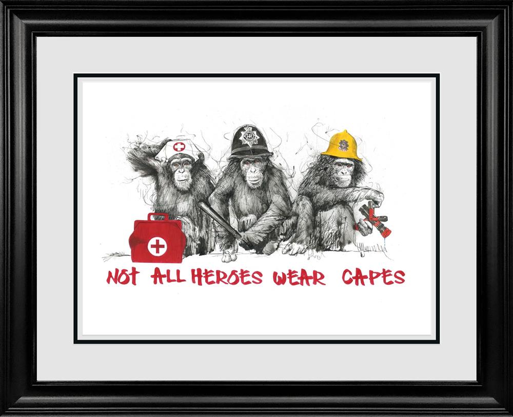 Scott Tetlow - 'Not All Heroes Wear Capes' - Framed Original Art