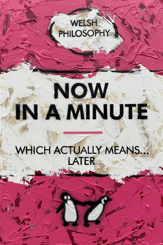 Hue Folk - 'Now In A Minute' - Framed Original Artwork