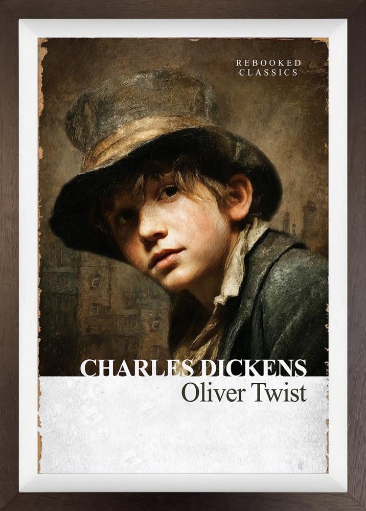 Linda Charles - 'Oliver Twist - Rebooked' - Framed Original Artwork