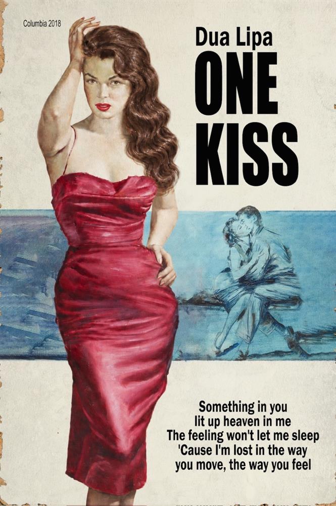 Linda Charles - 'One Kiss' - Framed Original Artwork