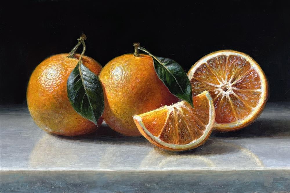Tony Owens - 'Oranges In A Row' - Framed Original Artwork