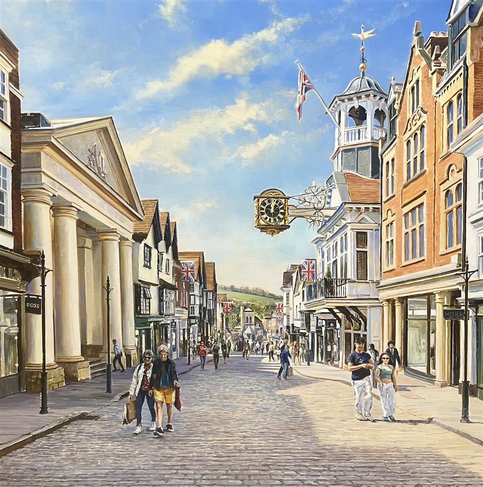 Duncan Palmar RSMA - 'Our High Street' - Framed Original Art