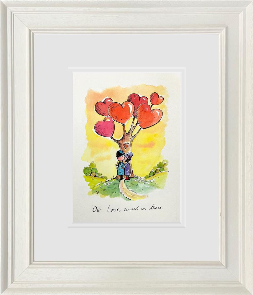 Michael Abrams - 'Our Love, Carved In Time' - Sketch - Framed Original Artwork