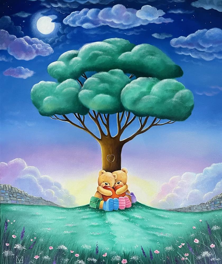 Michael Abrams - 'Our Love , Carved In Time' - Framed Original Artwork