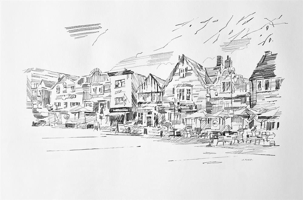 Colin Brown - 'Ox Row - Study' - Framed Original Art