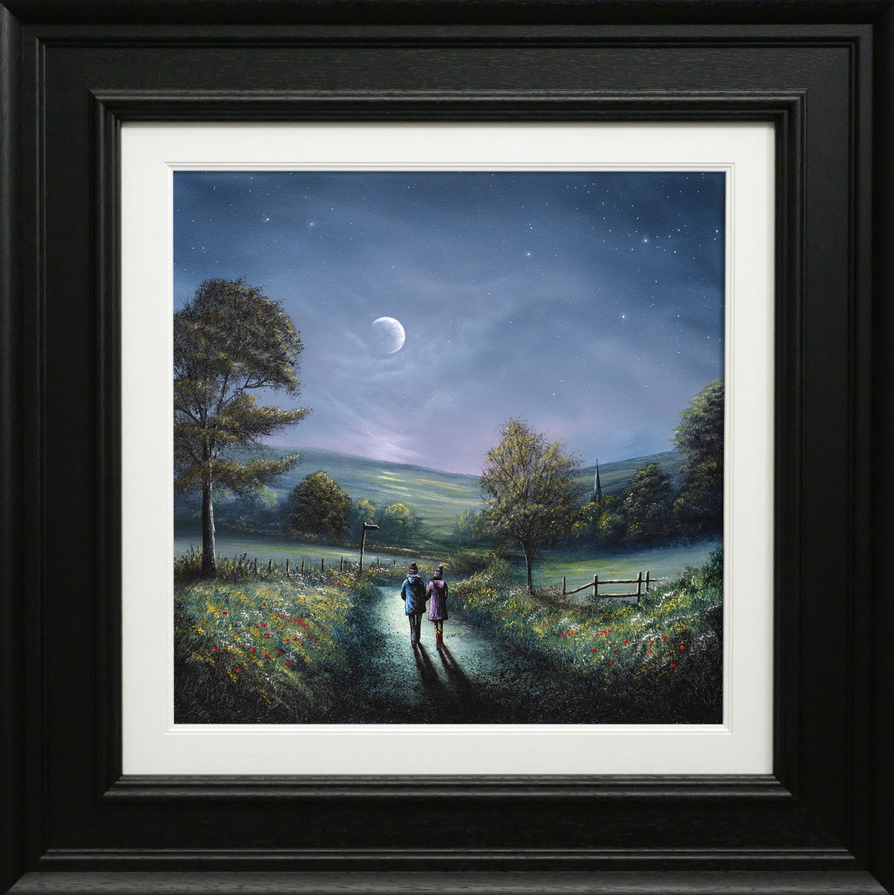Danny Abrahams - 'Under The Moon's Gentle Glow' - Framed Limited Edition Art