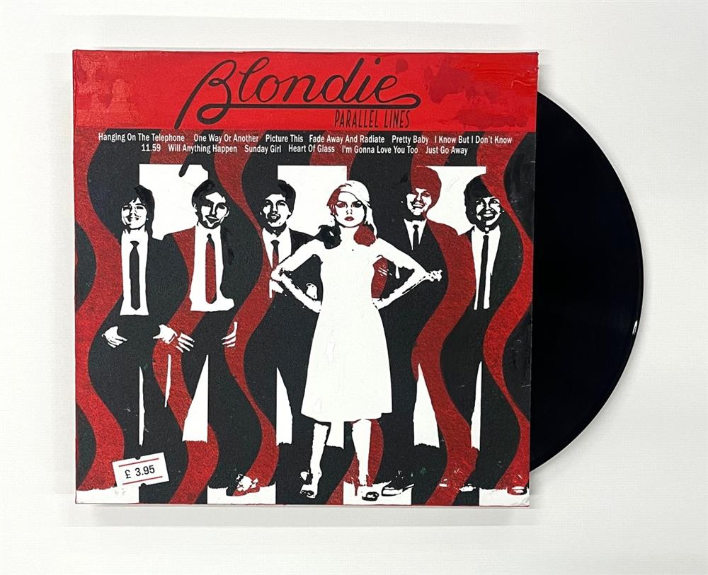 Linda Charles - 'Parallel Lines - Retro Records' - Framed Original Artwork