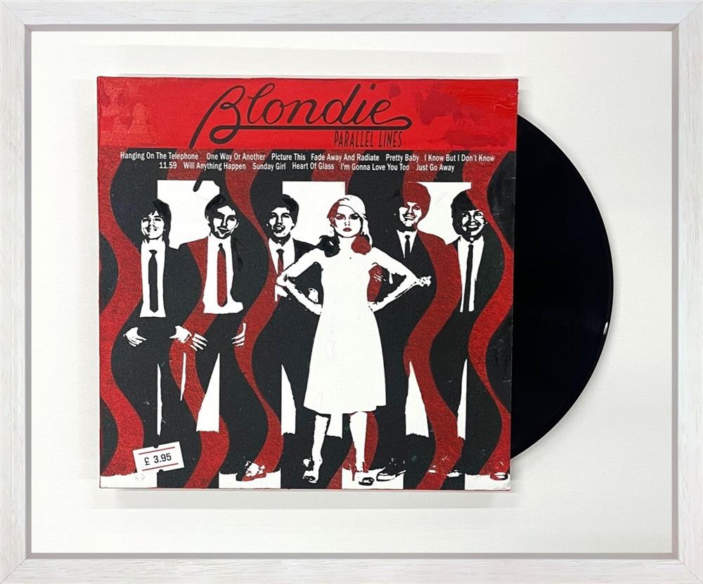 Linda Charles - 'Parallel Lines - Retro Records' - Framed Original Artwork