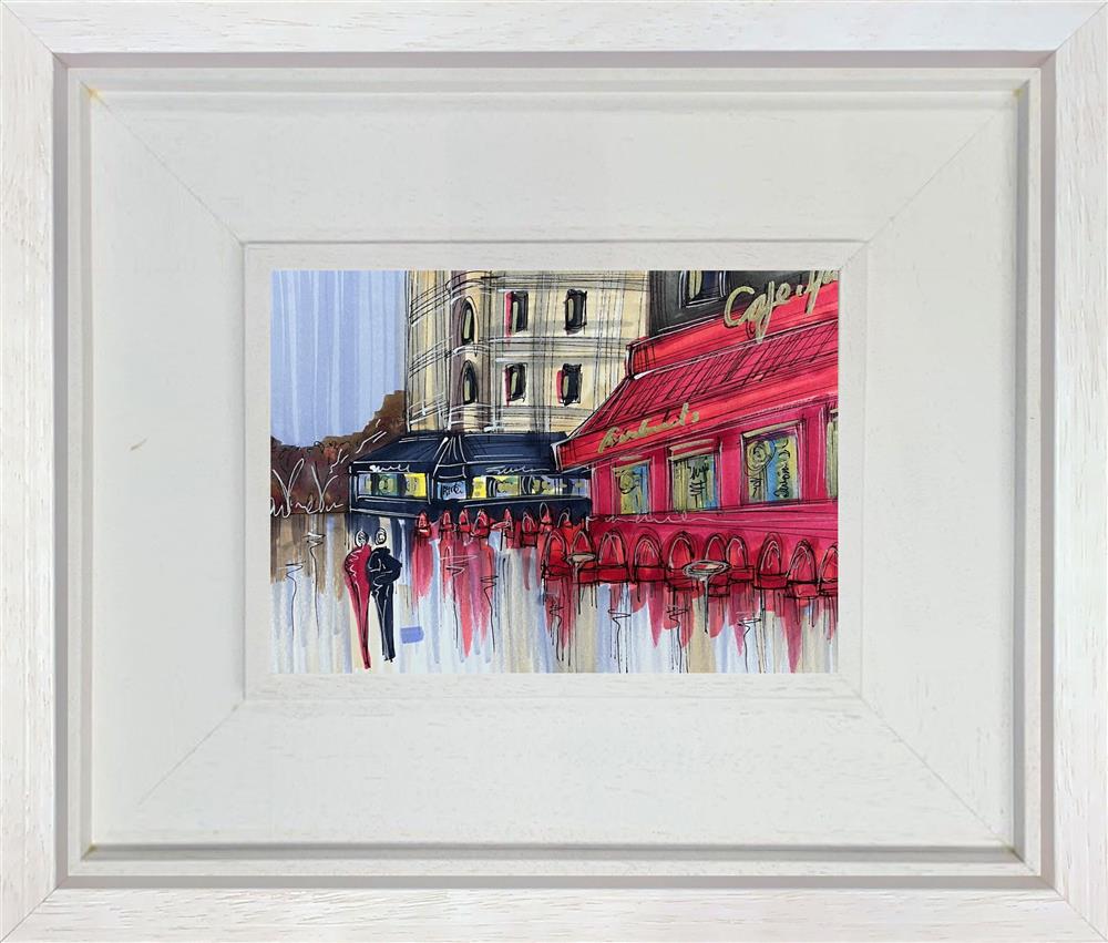Edward Waite - 'Paris Cafe Corner - Study' - Framed Original Art