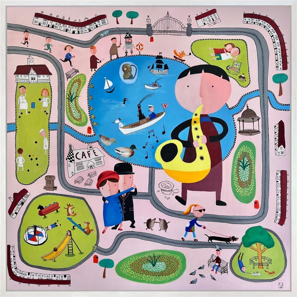 Michael Abrams - 'Park Life - XL' - Framed Original Artwork