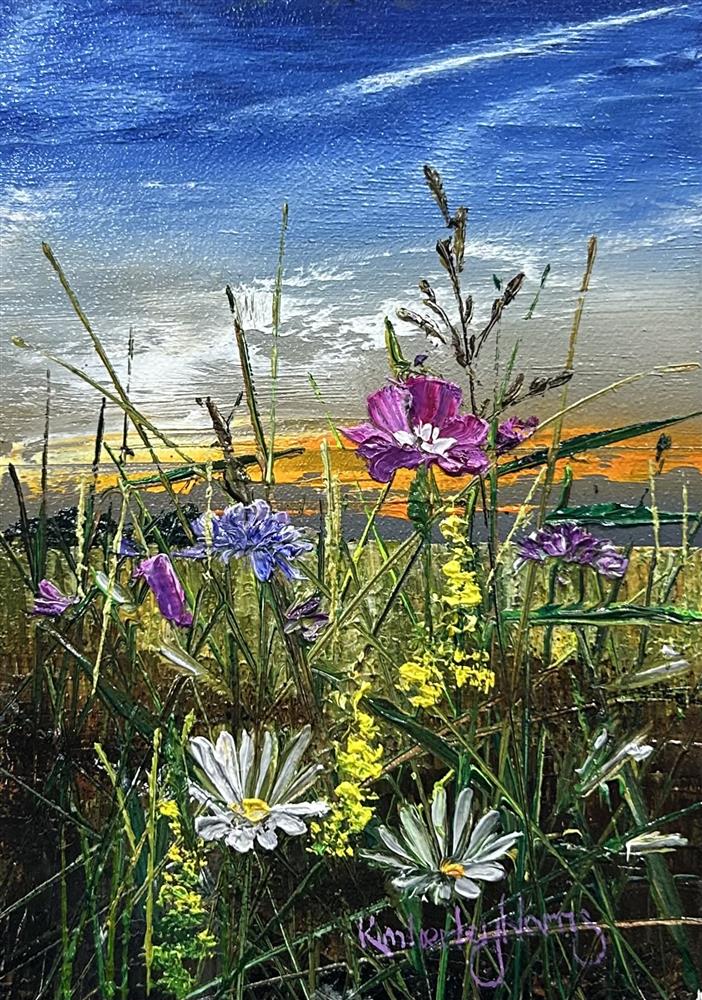 Kimberley Harris - 'Peace At Sunset' - Miniature size' - Framed Original Art