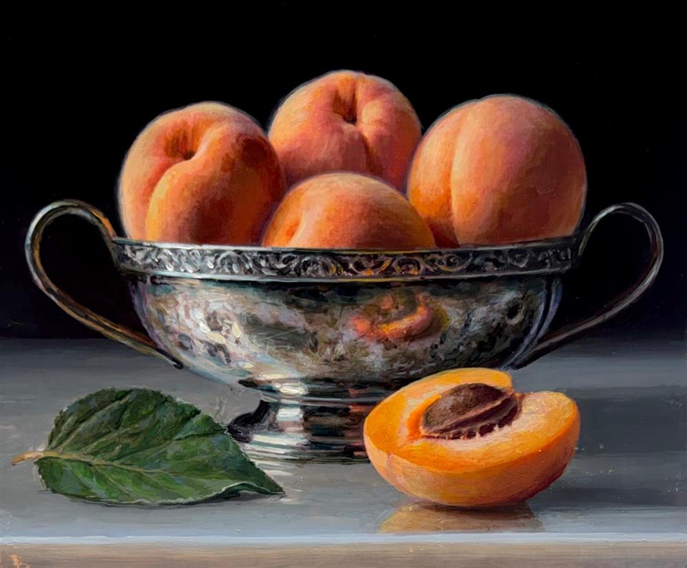 Tony Owens - 'Peaches In Bowl' - Framed Original Artwork