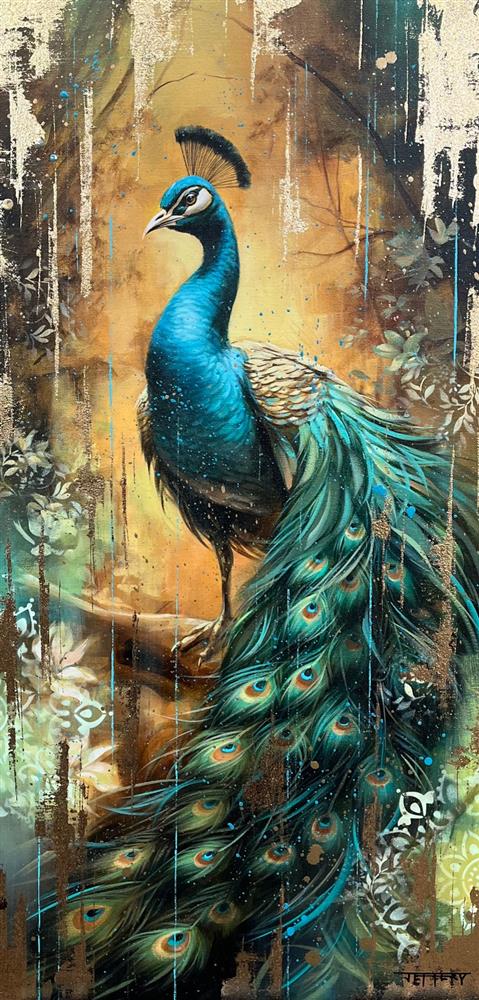 Ben Jeffery - 'Peacock Gold I' - Framed Original Artwork