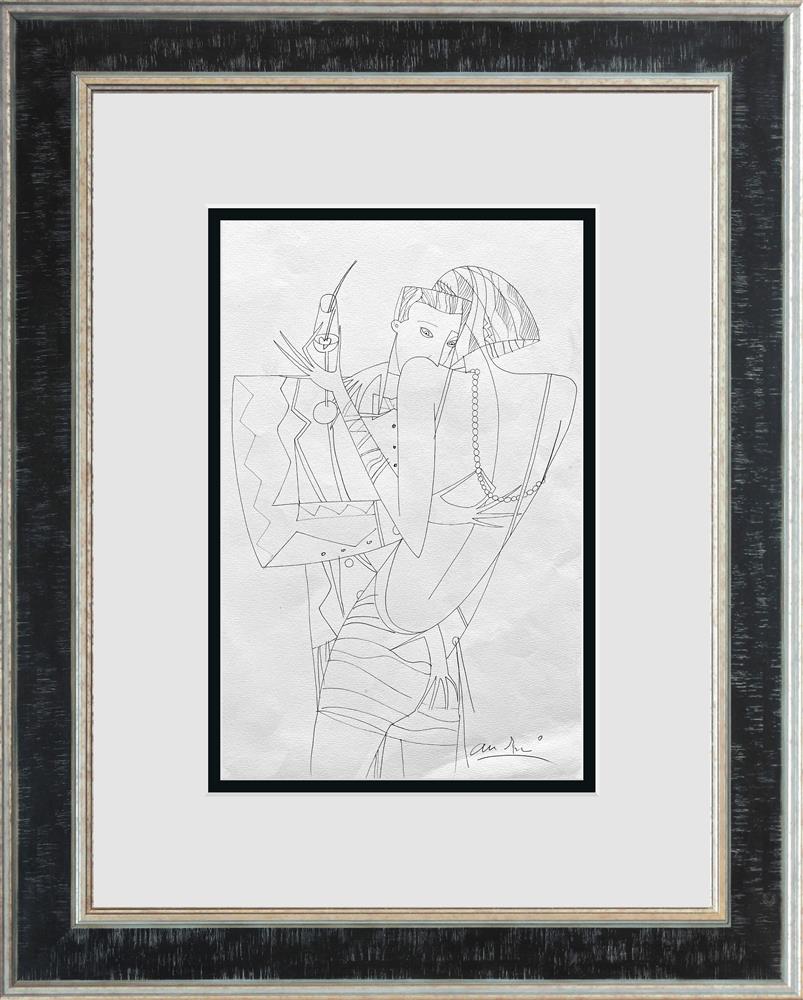 Andrei Protsouk - 'Pearls Of Love - Line Study' - Framed Original Art