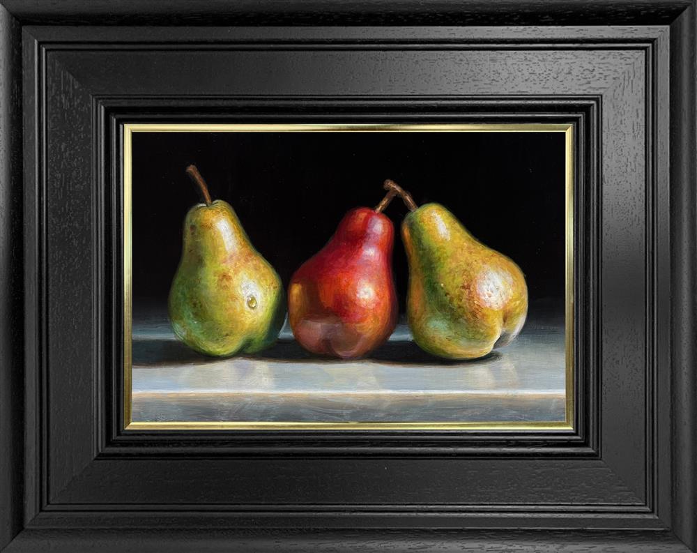 Tony Owens - 'Pears On Marble' - Framed Original Artwork