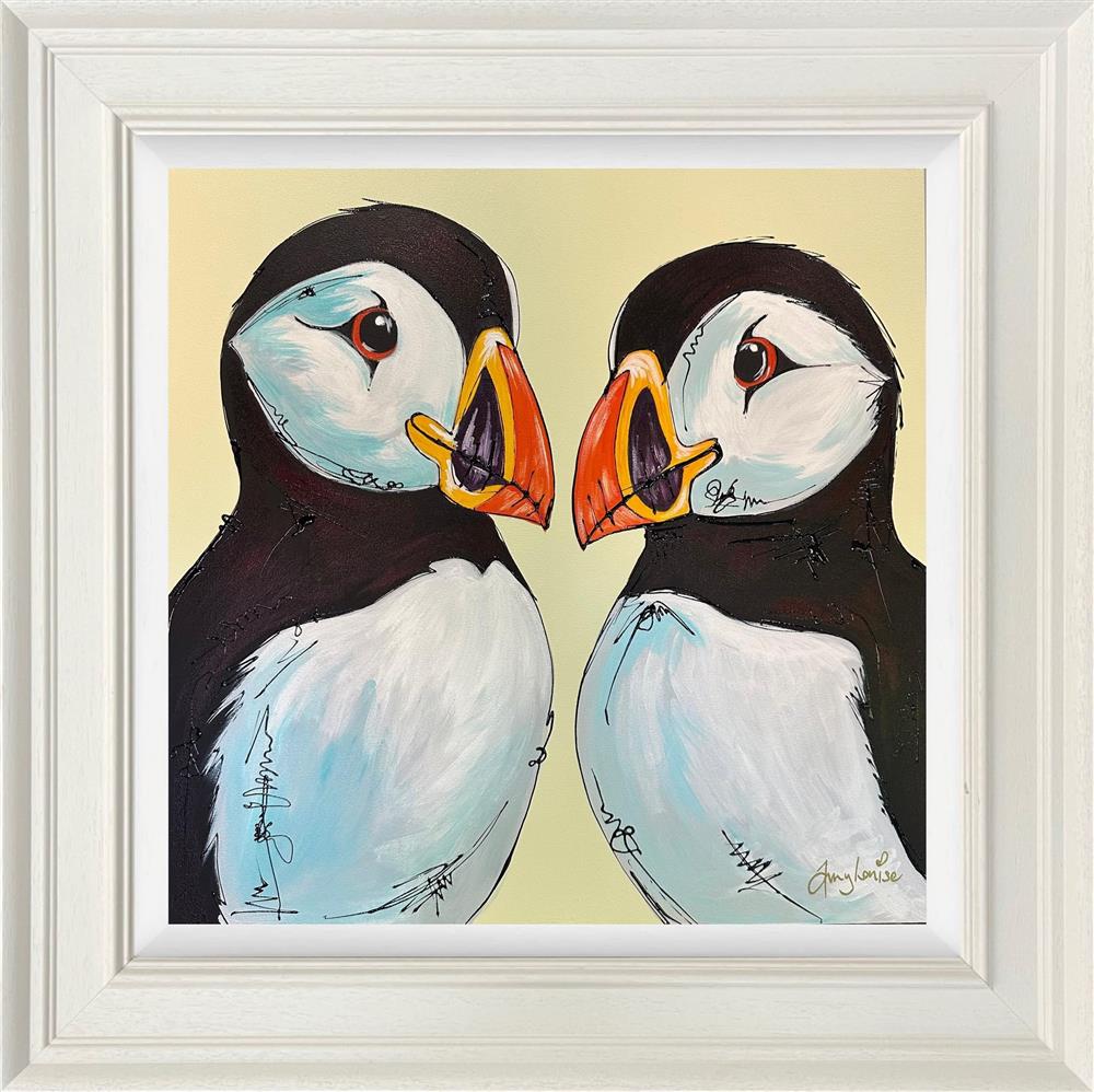 Amy Louise - 'Pebble Hearts' - Framed Original Art